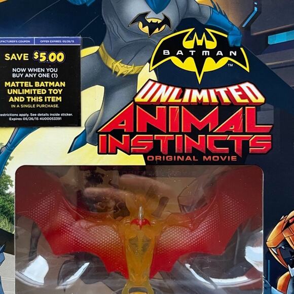 Batman Unlimited: Animal Instincts, DVD, DC Comics, Exclusive Fire Bat toy, New - Picture 3 of 3